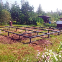 Строительство в Чехове фундамента на винтовых сваях