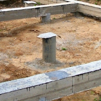 Буронабивные сваи с ростверком