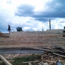 Укладка бруса