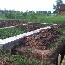 Фундамент для дома из бруса