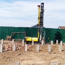 Фундамент на буронабивных сваях в Чехове