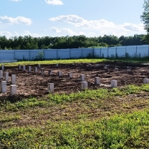 Фундамент для дома на буронабивных сваях, Чехов, 2025