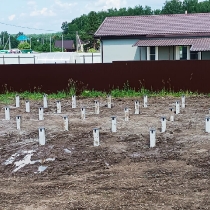 Фото буронабивных свай в Чехове