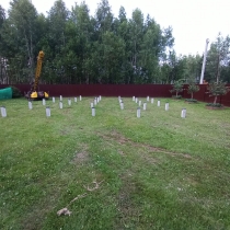 Строительство фундамента на буронабивных сваях, Чехов, 2024